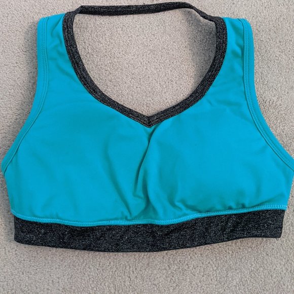 Titika teal & grey sports bra, size 0 - Picture 1 of 4
